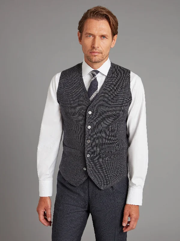 Fine Merino Wool Waistcoat - Derby Grey