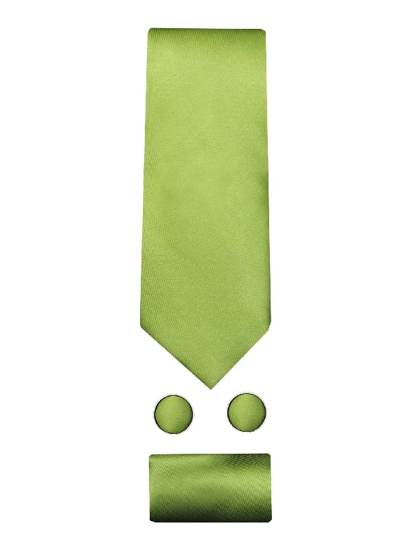 PLAIN SILK GREEN TIE