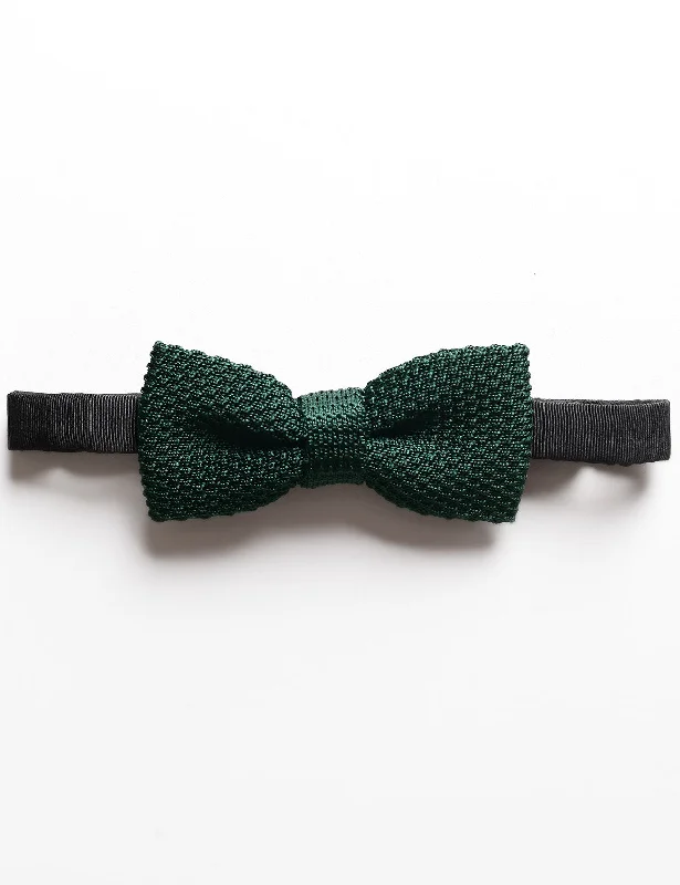 Knit Silk Bowtie in Pine