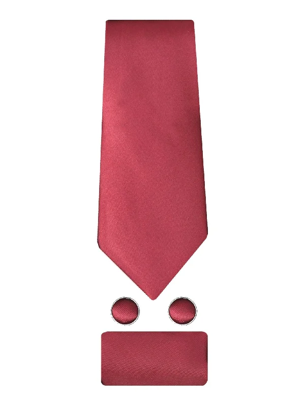 PLAIN SILK MAROON TIE