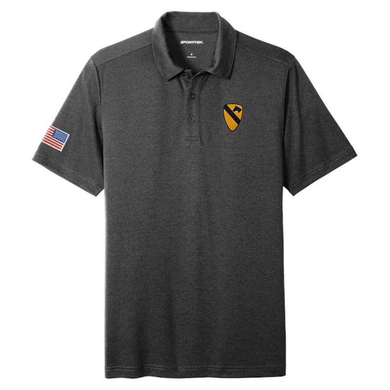 Breathable Men's Mesh Tops1st Cavalry Performance Polo Shirt