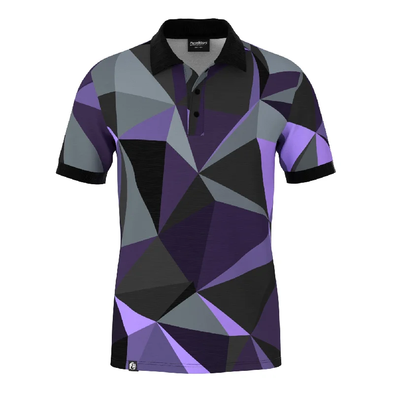 Men's Shirts with Surplice HemlinesCubes Space Polo Shirt