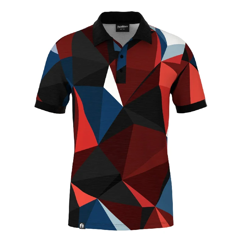 Men's Shirts with Floral PrintsCubes Sunset Polo Shirt