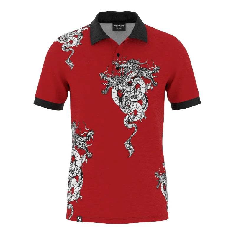 Men's Three-Quarter Sleeved TopsDragons Polo Shirt