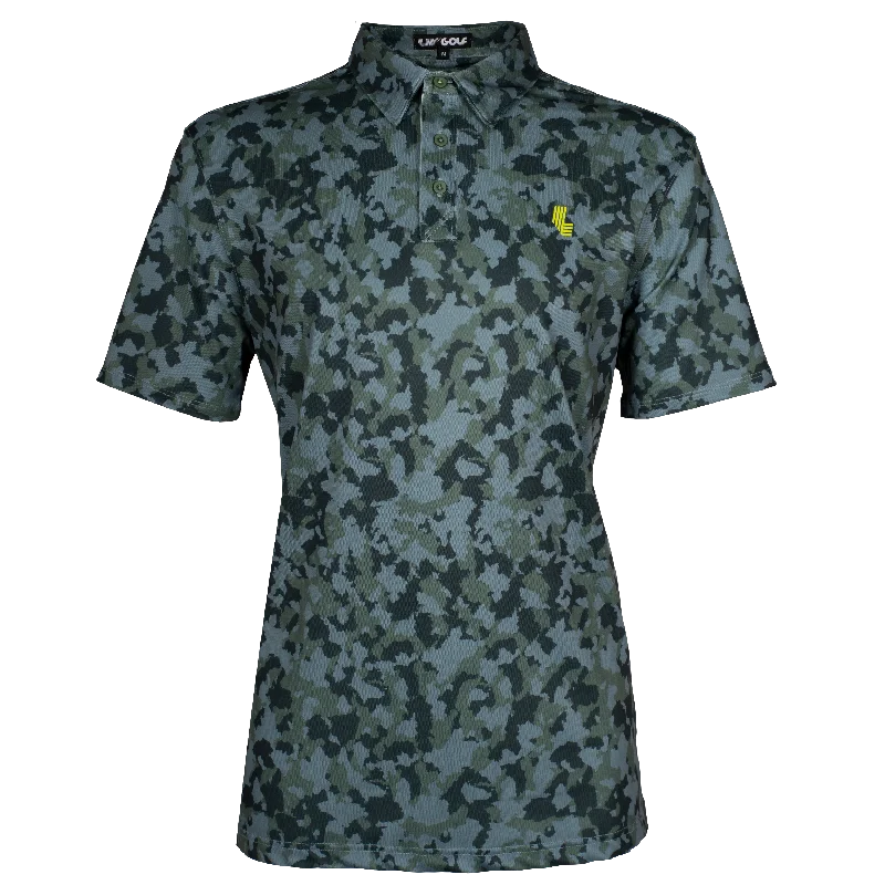 Men's Shirts with Full PlacketsLIV Golf | Camo Polo