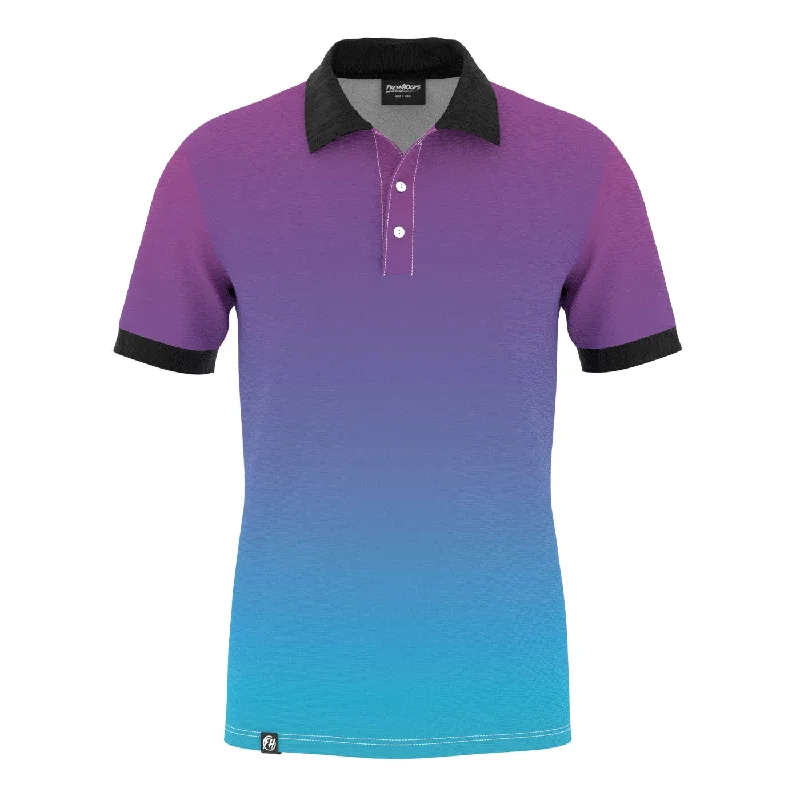 Men's Shirts with Contrast StitchingPurple Ice Polo Shirt