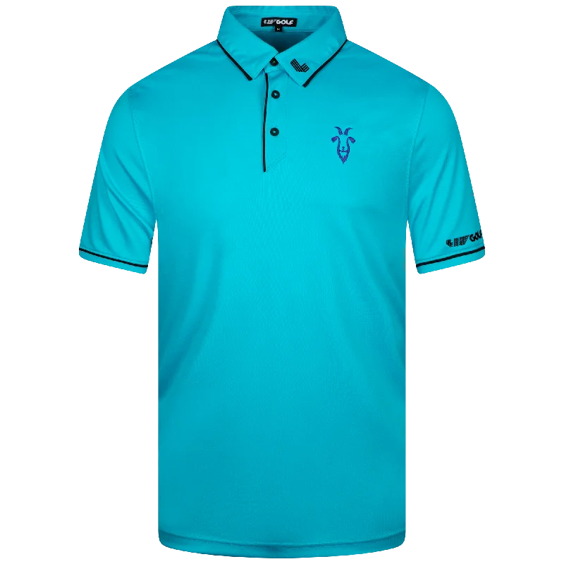 Men's Shirts with Ruffled HemlinesRangeGoats GC | Men's Polo - Sky Blue