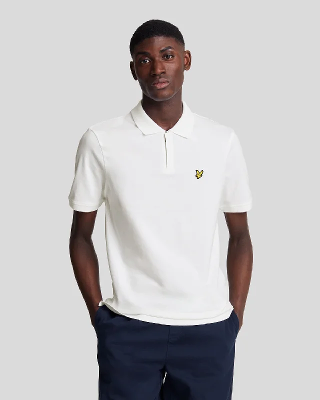 Solid-Colored Men's ShirtsZip Polo Shirt