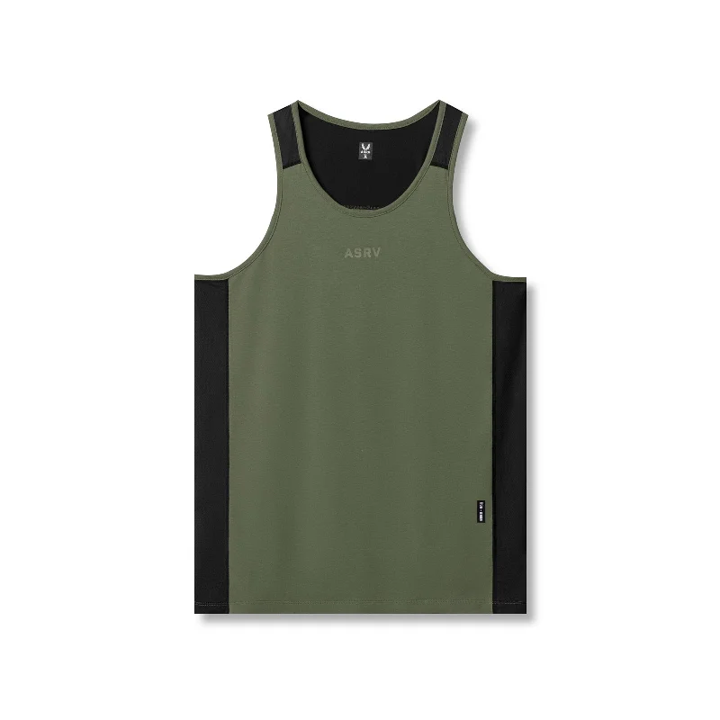 Men's Shirts with Snap Buttons0809. Supima® Mesh Panel Training Singlet  - Olive