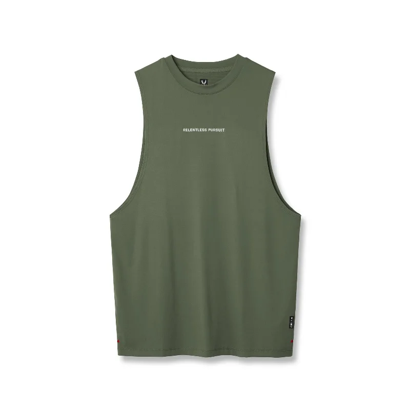 Men's Shirts with Spread Collars0837. 3D-Lite® 2.0 Lycra® Muscle Tank - Olive "RP"