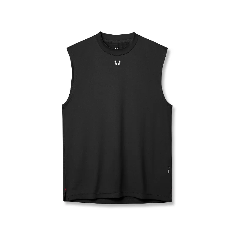 Men's Shirts with Single-Breasted Designs0927. 3D-Lite® 2.0 Lycra® Relaxed Cutoff - Black "OTWR Block"