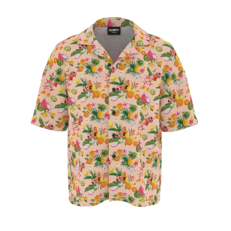 Men's Hawaiian Print Shirts for Luau PartiesFruit Vibe Oversized Button Shirt