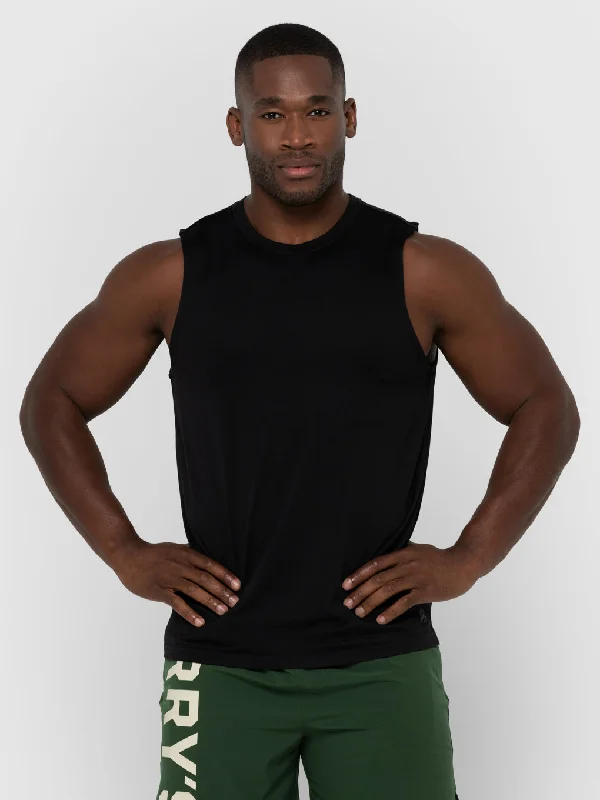 Men's Shirts with Rounded HemlinesBARRY'S BLACK MUSCLE TANK