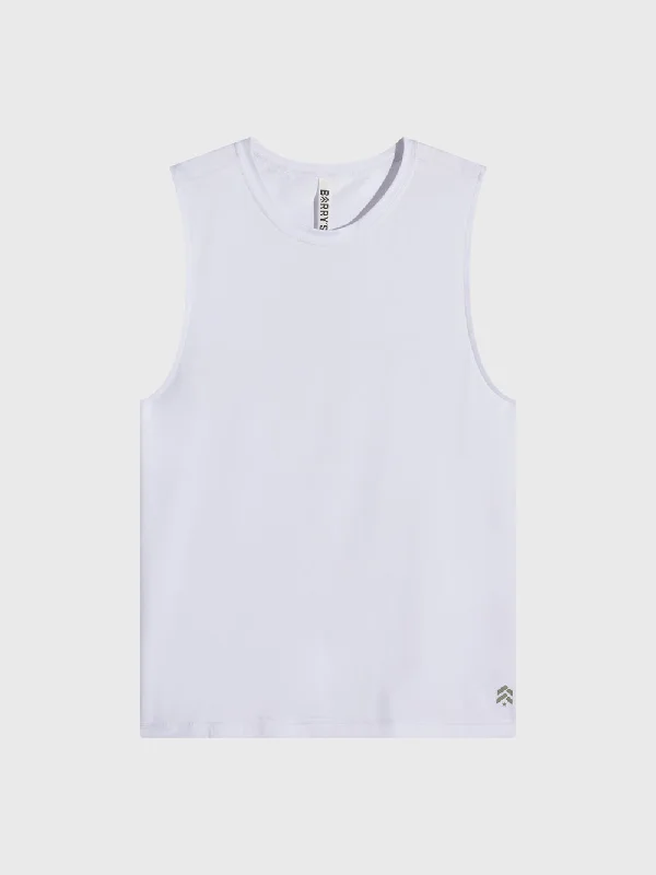 Men's Shirts with Barrel CuffsBARRY'S WHITE MUSCLE TANK