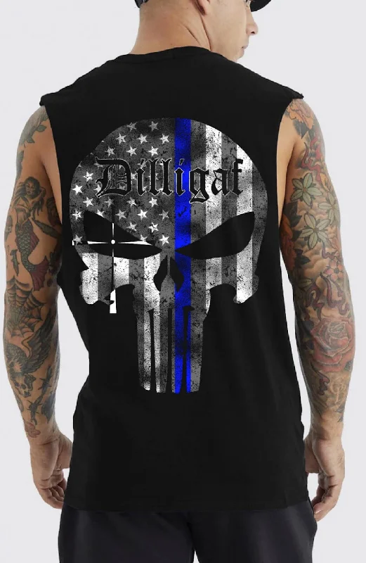 Men's Shirts with UV ProtectionBlue Lives Matter Muscle Tshirt