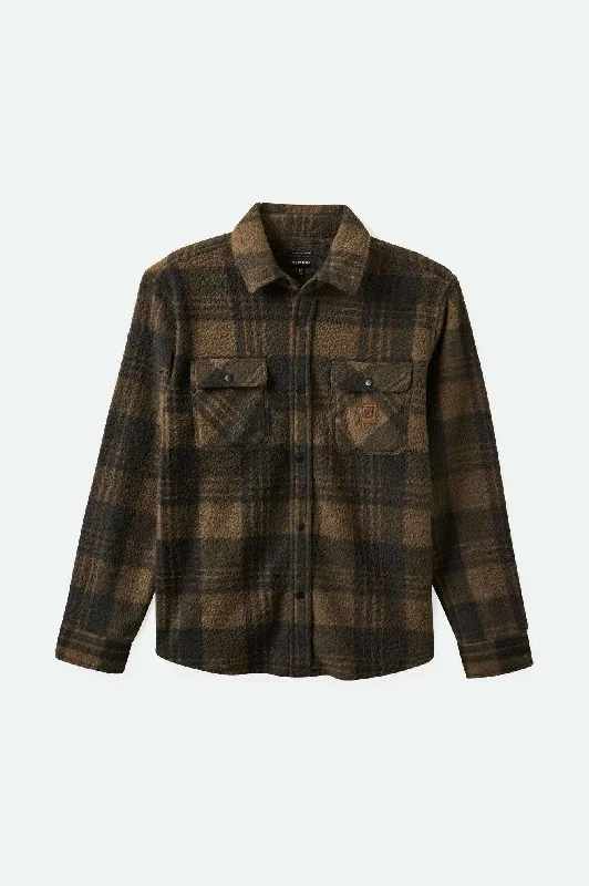 Men's Color-Blocking Shirts for a Statement LookBowery Arctic Stretch L/S Fleece - Burro Brown/Black Plaid