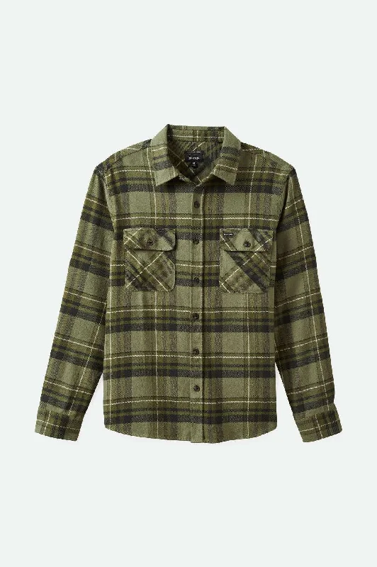 Men's Custom-Fit Shirts for a Personalized LookBowery L/S Flannel - Vetiver/Laurel Wreath/Washed Black