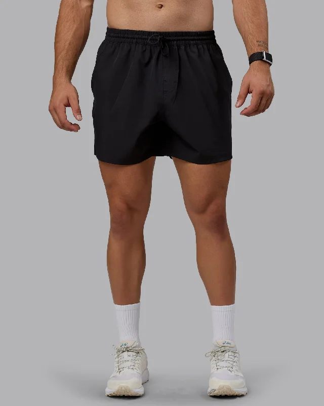 Men's Pants with Contrast Fabric PanelsDaily 5" Swim Shorts - Black