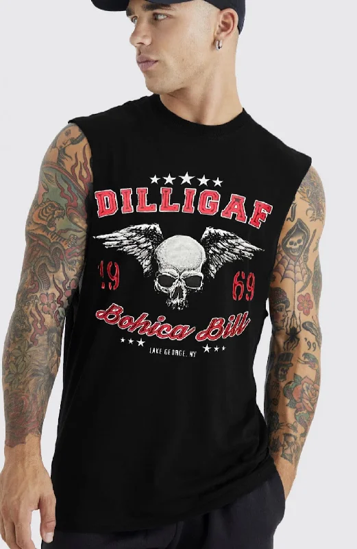 Men's Shirts with Hidden ButtonsDeath before dishonor Muscle shirt