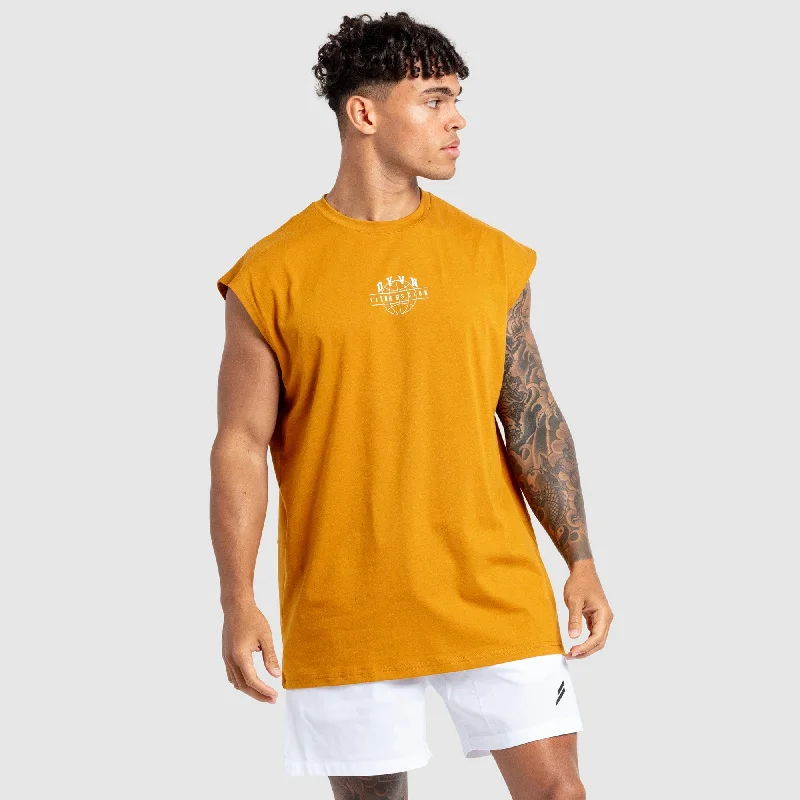 Men's Long-Sleeved ShirtsDYVN' Fitness Club Cut Off Tank - Mustard Brown