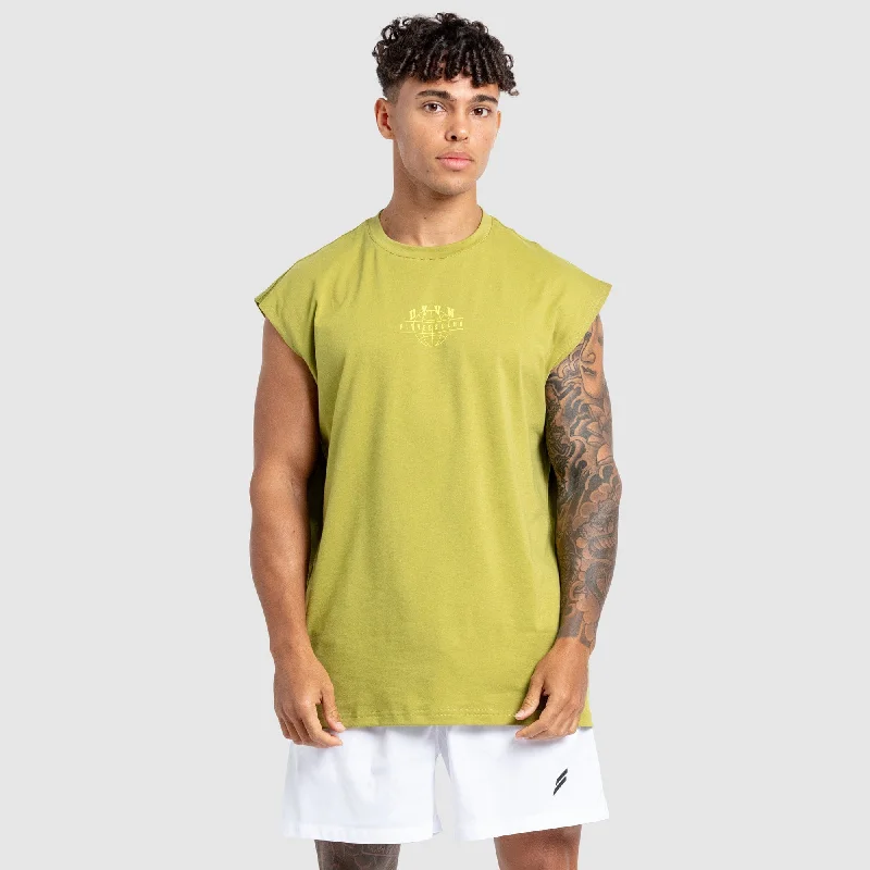 Striped Men's TopsDYVN' Fitness Club Cut Off Tank - Olive Green