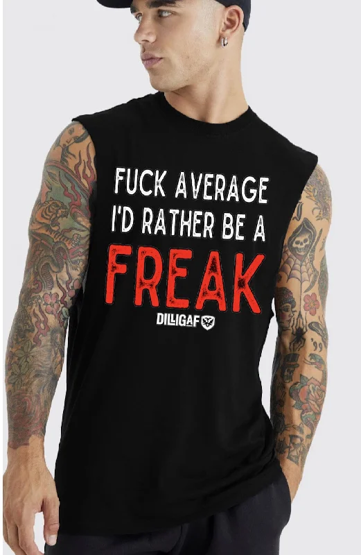 Men's Shirts with Scoop NecksFuck Average Muscle shirt