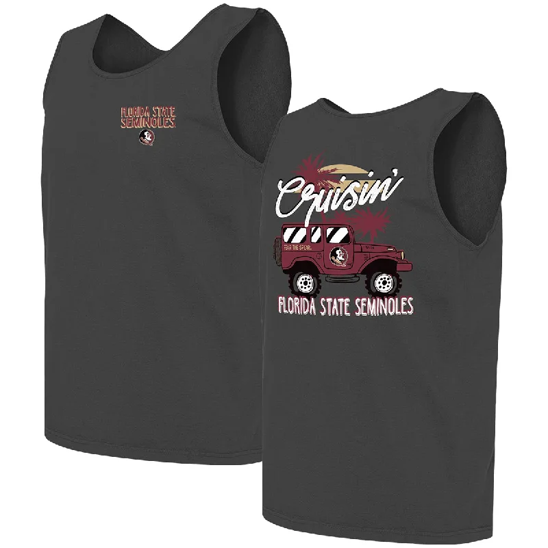 Comfortable Men's Polo ShirtsImage One Comfort Colors Florida State Seminoles Cruisin' Design Tank Top - Pepper