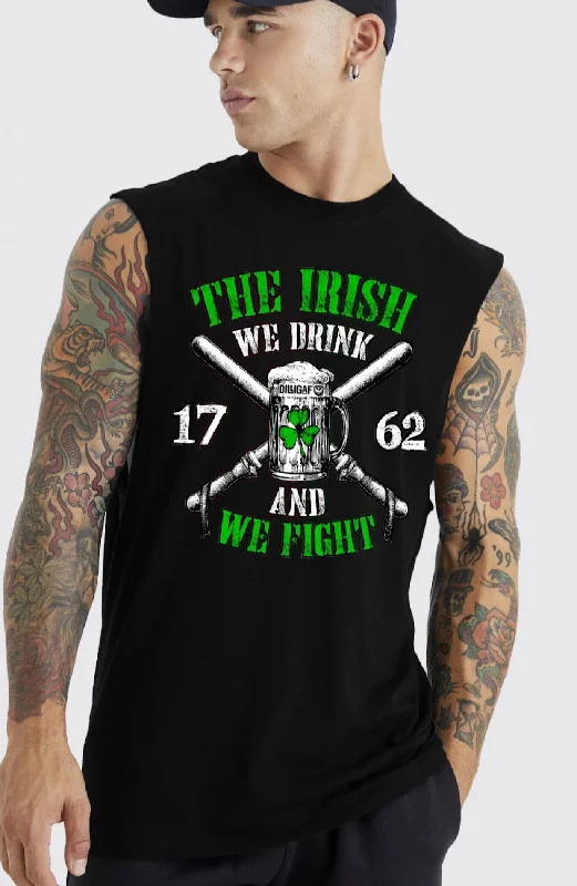 Men's Shirts with Animal PrintsIrish drink and fight Muscle shirt