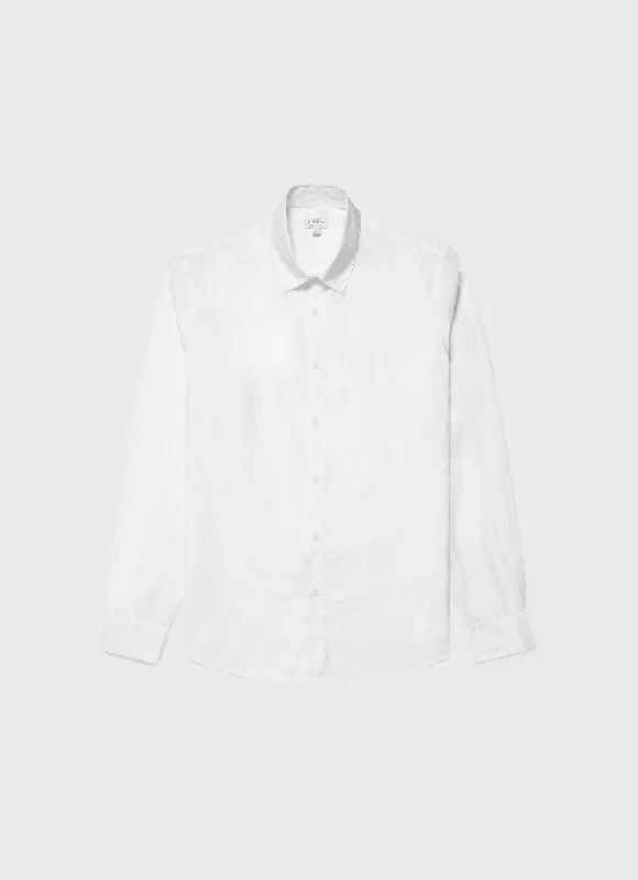 Men's Designer Shirts for a Statement PieceMen's Lightweight Poplin Shirt in White