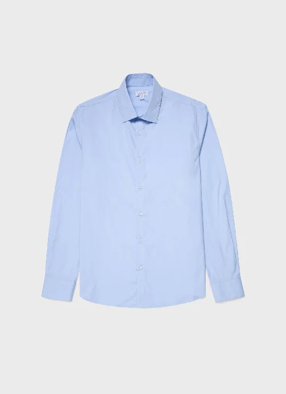 Men's Relaxed-Fit Shirts for Casual ComfortMen's Cotton Stretch Shirt in Light Blue