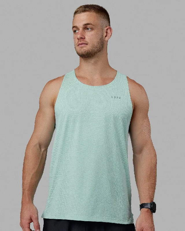 Men's Sleeveless TopsPerform VapourFLX Tank - Pastel Turquoise Marl