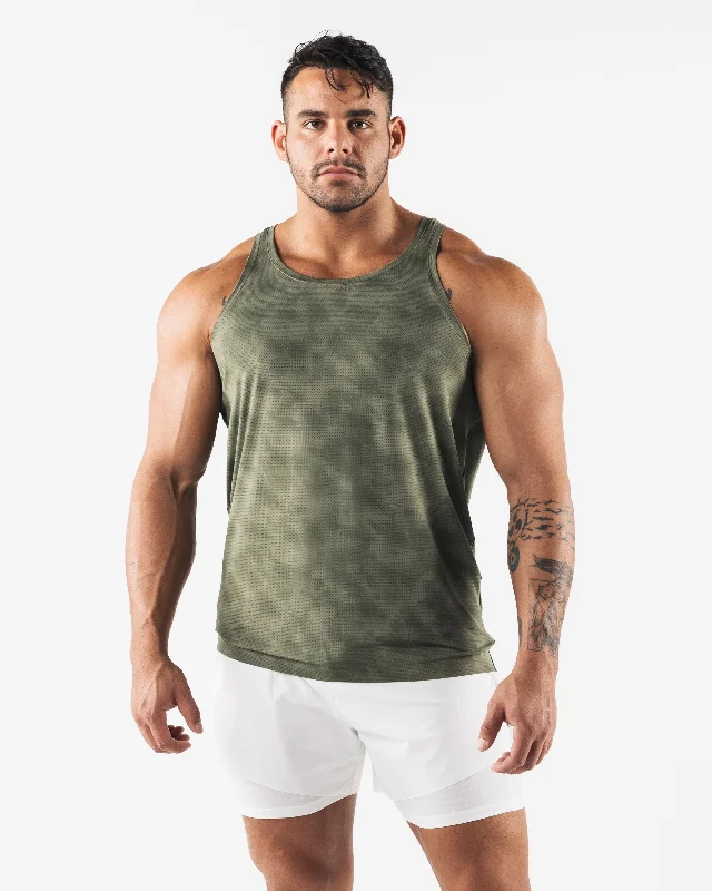 Men's Shirts with Scoop NecksRacer Tank - Reseda Print