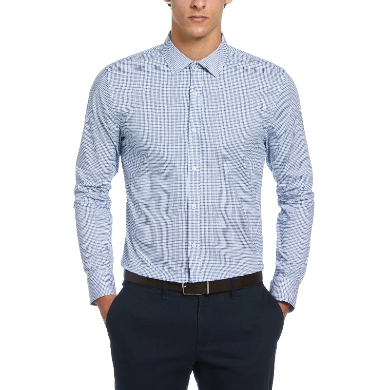 Men's Essential Dress Shirts for Everyday WearMicro Check Print Dress Shirt