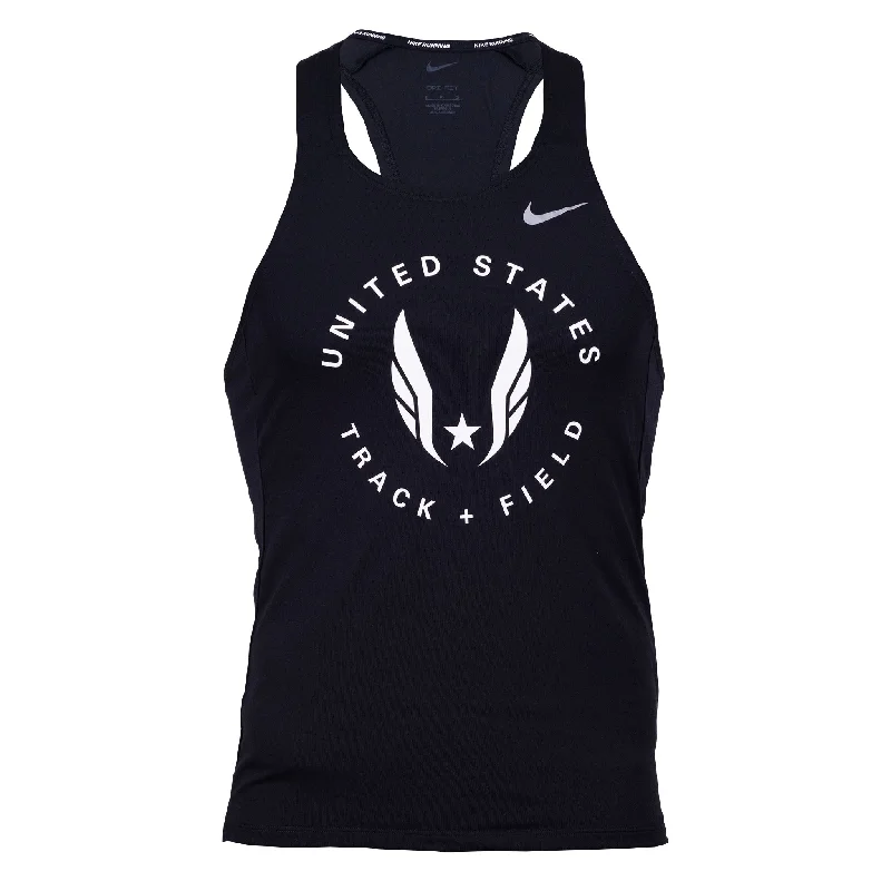 Men's Shirts with Cowl NecksNike USATF Men's Dri-FIT Fast Tank