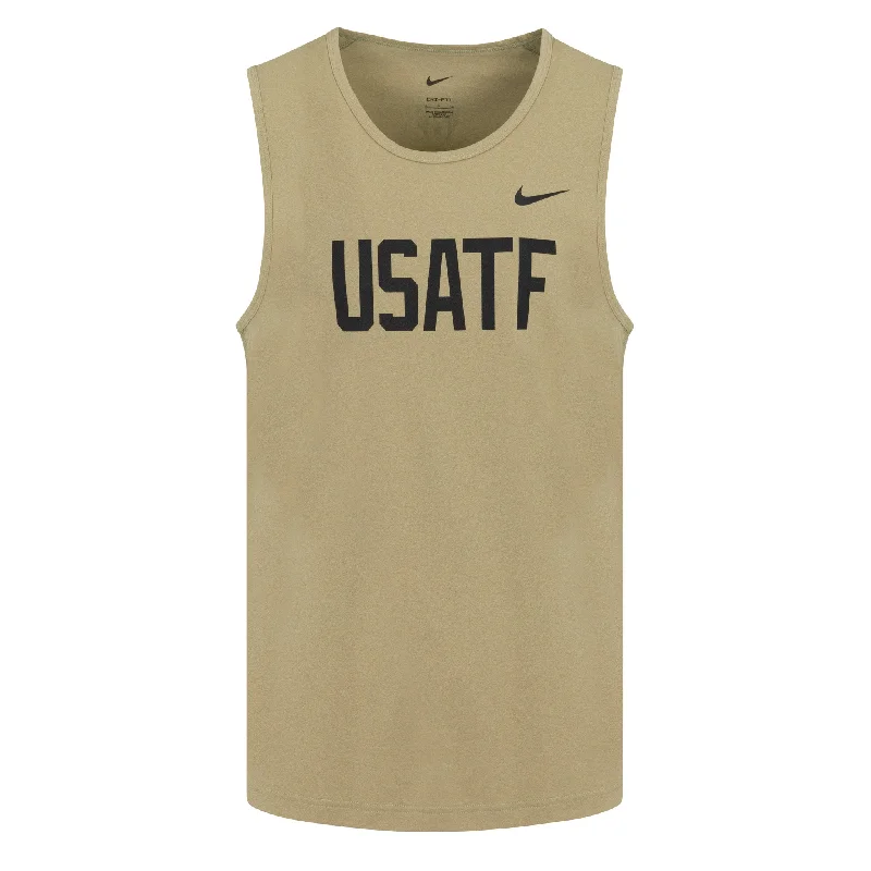 Men's Shirts with Mock NecksNike USATF Men's DRI-FIT Hyverse Tank