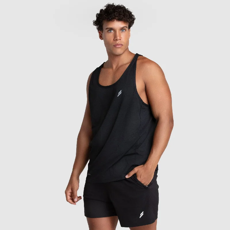 Men's Shirts with Surplice HemlinesPuremotion Singlet V3 - Black