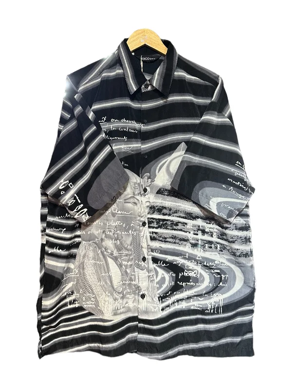 Men's Unique Dress Shirts for a Statement LookSh067 Vintage HipHop shirt