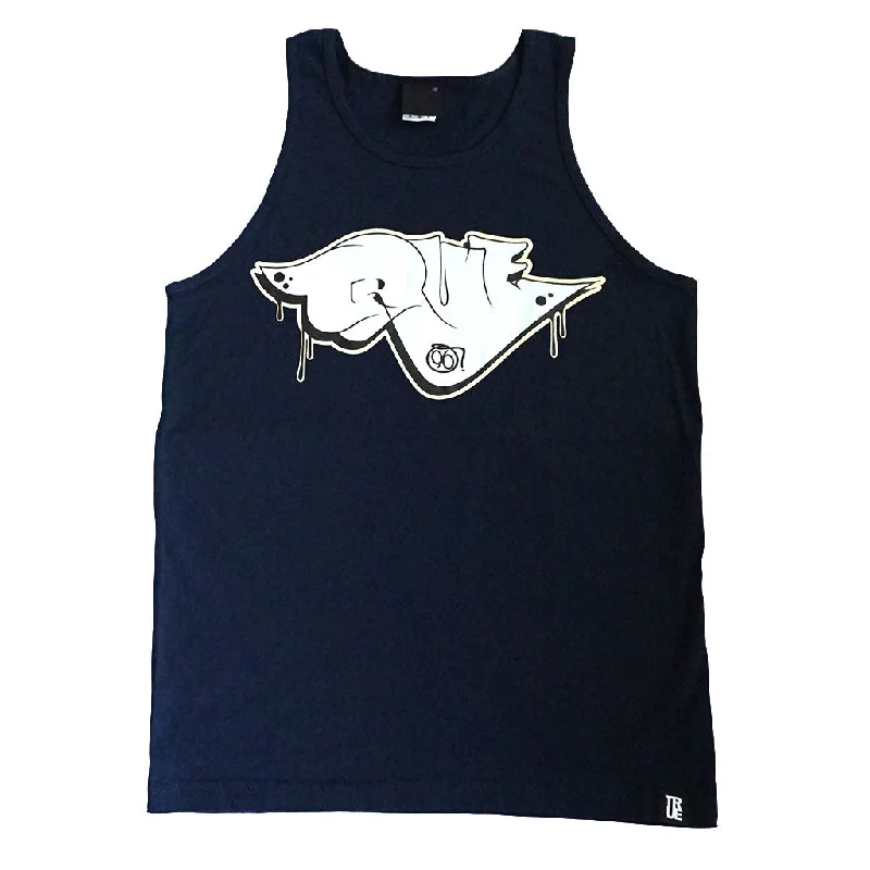 Men's Shirts with CollarsTrue Mens Throwie Tank Top Navy