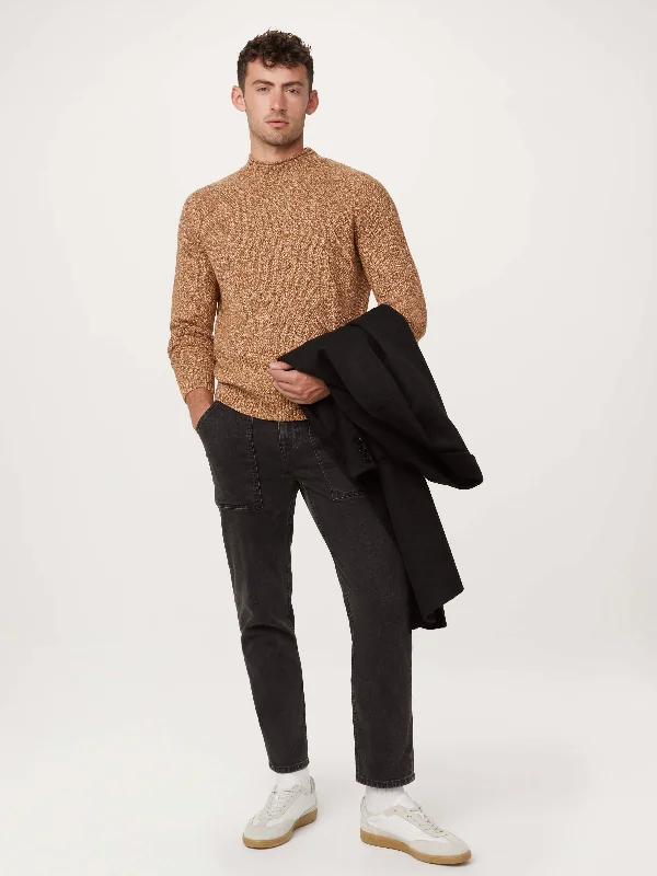 Men's Sweaters with Button CuffsThe Mock Neck Sweater in Pumpkin Spice