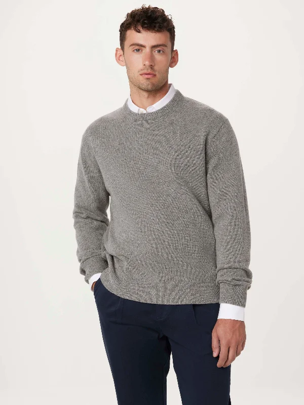 Men's Sweaters with ZippersThe Lambswool Sweater in Grey