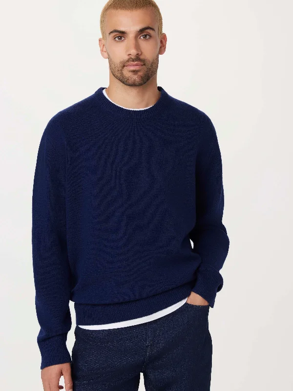 Men's Sweaters with Straight-Cut ShapesThe Lambswool Sweater in Royal Blue