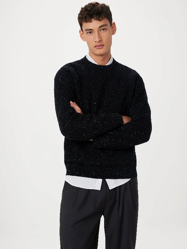 Men's Sweaters for Everyday WearThe Donegal Crewneck Sweater in Black