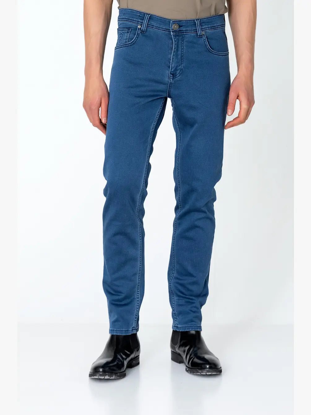 Trendy Men's JeansSuper Soft 5-pocket Style Pants - Indigo