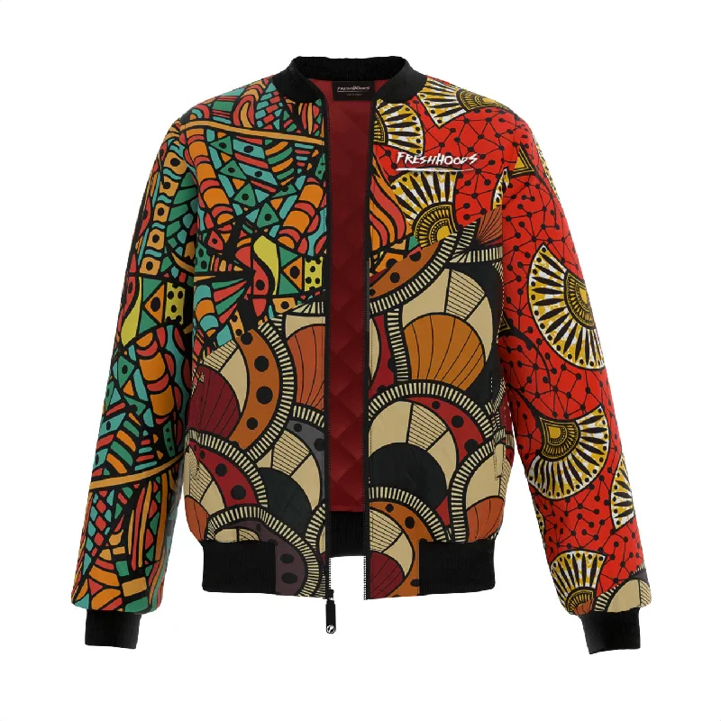 Best Men's Leather CoatsAfrican Pattern Bomber Jacket