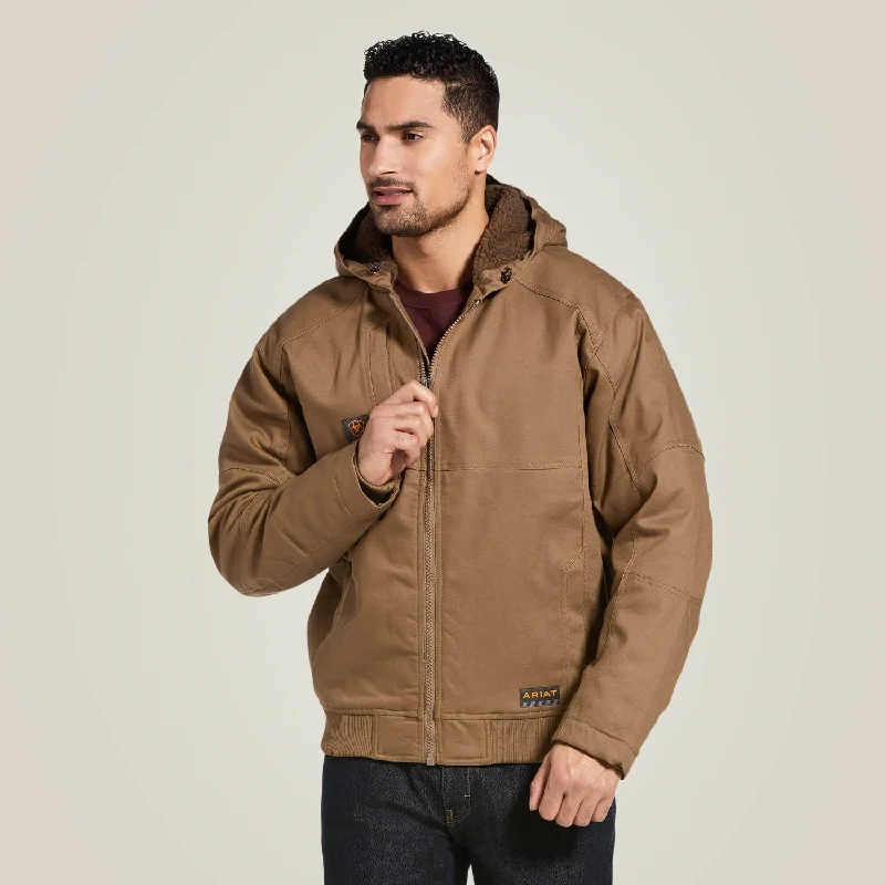 High-Quality Men's Duffle CoatsAriat Men's DuraCanvas Sherpa Lined Hooded Jacket