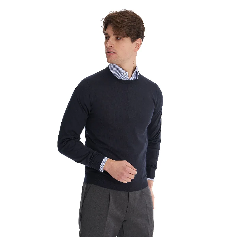 Men's Sweaters with Shawl CollarsBLUE SWEATER