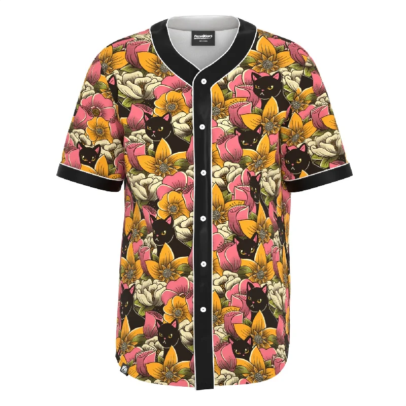 Men's Shirts with Contrast CollarsCat's In A Field Jersey