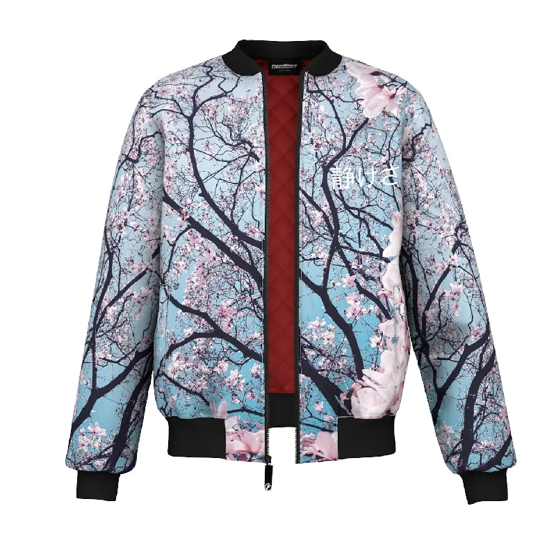 Men's Coats for TravelCherry Blossom Bomber Jacket