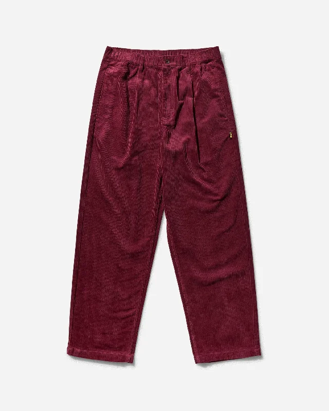 Sustainable Eco-Friendly Men's JeansMen's IRAK NYC Corduroy Pants Dark Burgundy