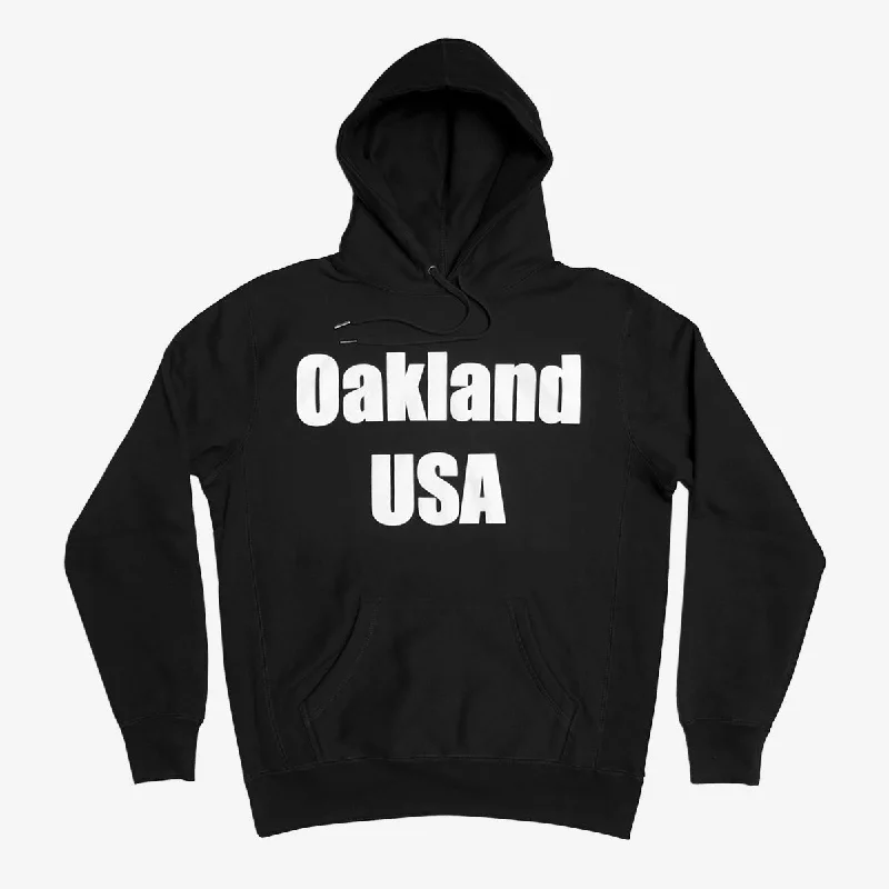 Men's Shirts with Raw-Edge HemlinesOakland USA by DopeOnly Heavyweight Hoodie